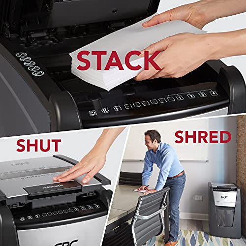 GBC Paper Shredder, Auto Feed+, 300 Sheet Capacity, Micro-Cut, Office Shredder, 300M (WSM1757609)