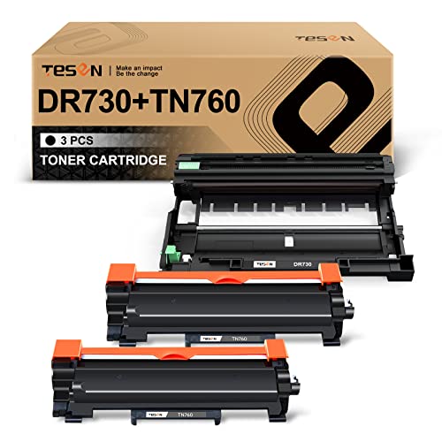 TESEN TN760 DR730 Compatible Toner+Drum Cartridge Replacement for TN760 DR730 for HL-L2325DW HL-L2350DW HL-L2370DW HL-L2390DW HL-L2395DW MFC-L2690DW MFC-L2717DW MFC-L2750DW MFC-L2730DW DCP-L2551DW