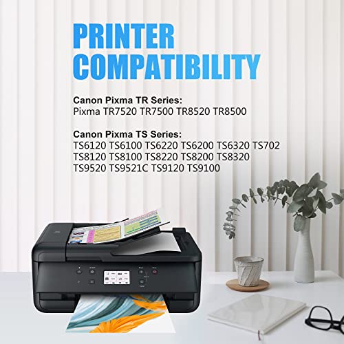 Miss Deer 281 Ink Cartridges Compatible Replacement for Canon CLI-281XXL 281 XXL for Canon PIXMA TS9120 TR7520 TR8520 TS8120 TS8220 TS8320 TS6100 TS6120 (2C+2M+2Y) 6 Pack