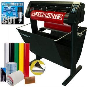 34" LaserPoint 3 Vinyl Cutter Plotter with Contour Cutting, Vinyl, Tape, Tools (Bundle)