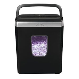 Ativa® 6-Sheet Cross-Cut Shredder, Black, A06CC19