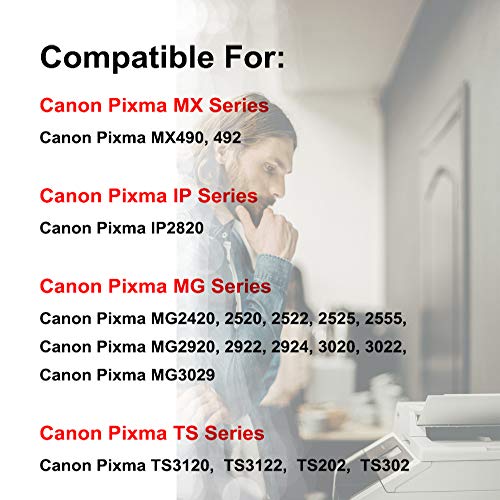 A1INK Refilled PG 245XL CL 246XL PG 243XL CL 244XL Ink Cartridge Replacement for Canon PIXMA TS202 TS302 IP2820 MG2555 TS3120 MG3020 MG2420 MG2922 MG3022 MG2520 MG3029 2924 2520 2525 TR4520 Printer