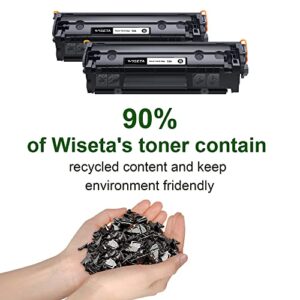 WISETA 12A 1020 Toner Compatible Toner Cartridge Replacement for HP 12A Q2612A Compatible with Laserjet 1020 1022 1012 1018 1022N 1010 3015 3050 3030 3052 3055 M1319F Printers (2 Black)