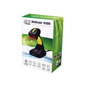 Adesso NuScan 4100B - Wireless 1D Barcode Scanner