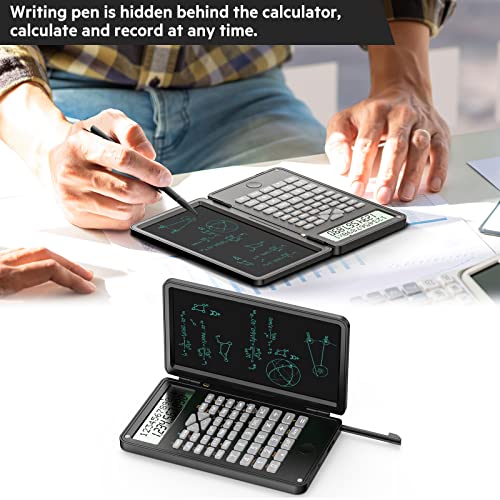 LMAIVE Scientific Calculators, Calculators 12-Digit Calculator with Writing Tablet, Foldable Financial Calculator, LCD Dual Display Desk Calculator Pocket Calculator for School Office