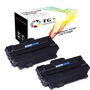 (2 pack) tg imaging (2,500 pages) compatible mlt-d105l toner cartridge replacement for samsung mltd105l scx-4610k scx-4623k cf-650 ml-1916k ml-2525k ml-2525 ml-2540 toner printer