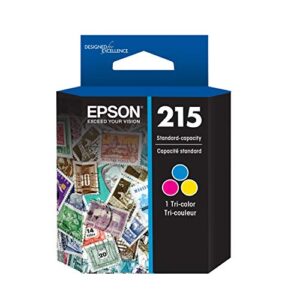 Epson T215 -Ink Standard Capacity Black -Cartridge (T215120-S) for Select Workforce Printers & EPSON T215 -Ink Standard Capacity Tricolor -Cartridge (T215530-S) for Select Workforce Printers
