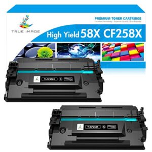 true image compatible toner cartridge replacement for hp 58x cf258x 58a cf258a m428fdw hp laserjet pro m404n m404dn m404dw mfp m428fdw m428fdn m428dw m304 m404 m428 printer toner (black 2-pack)