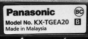 Panasonic KX-TGEA20 B DECT 6.0 Black Cordless Phone Handset Only
