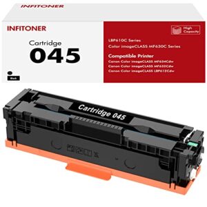 045 045H High-Yield Black Toner Cartridge 1-Pack Replacement for Canon 045H 045 Toner Cartridge Color ImageCLASS MF634Cdw MF632Cdw LBP612Cdw MF630C LBP610 Series Printer Ink