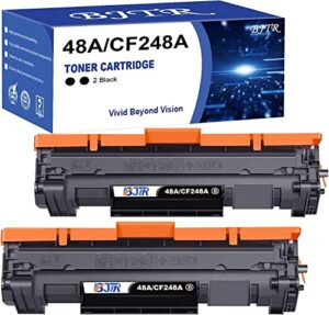 bjtr 48a toner cartridges replacement for hp 48a cf248a works for laserjet pro mfp m15w m29w m28w m29 m30w m31w m15 m15a m28a m29a m16a m16w m16 printer（2 black ）