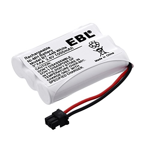 EBL BT-446 Rechargeable Cordless Phone Replacement Batteries for BT-446, BT-1005 BT1005, 3.6V 1000mAh NiMH (Pack of 3)