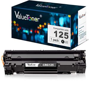 valuetoner compatible 125 toner cartridge replacement for canon 125 (3484b001aa) 1 black toner compatible with canon imageclass mf3010, lbp6030w, lbp6000 printer