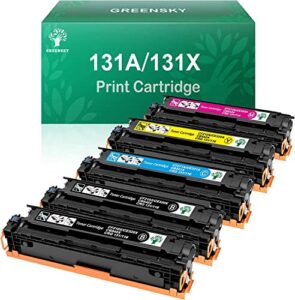 131x 131a high yield toner cartridge replacement compatible with hp 131a 131x cf210x cf211a cf212a cf213a pro 200 color mfp m276nw m251nw printer (black, cyan, yellow, magenta, 5-pack)