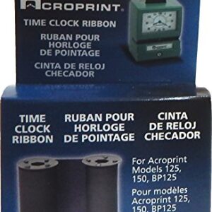 Acroprint 20-0106-006 Replacement Ribbon for Acroprint Model 125 and Model 150, Black Time Clock