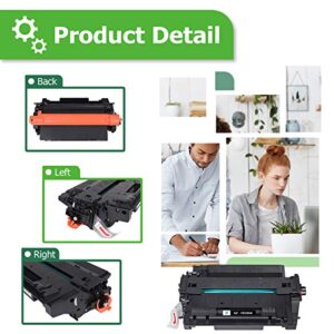 Aztech Compatible Toner Cartridge Replacement for HP 55A CE255A 55X CE255X P3015 P3015dn P3015x Pro 500 MFP M521dn M521dw M521 M525 Printer Ink (Black, 1-Pack)