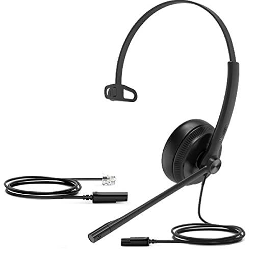 Yealink YHS34 Mono Analog Wired Headset - QD to RJ9