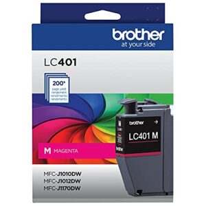 brother genuine lc401m standard-yield magenta ink cartridge