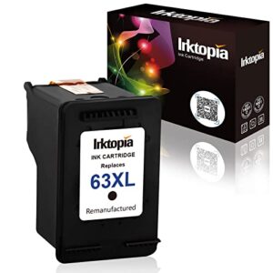 inktopia remanufactured for hp 63xl ink cartridges 1 black, high yield and ink level display used in hp officejet 3830 3831 4650 for hp envy 4512 4516 4520 deskjet 1112 2130 3630 3633 3634 printer