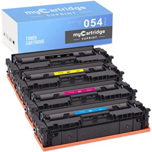 mycartridge suprint 054 toner cartridge compatible toner cartridge replacement for canon 054 054h crg-054 use with color imageclass mf642cdw mf644cdw mf641cw lbp622cdw lbp623cdw printer 4 pack 054