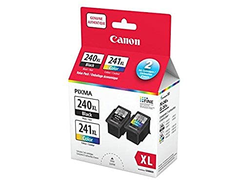 Genuine Canon PG-240XL/CL-241XL HIGH Yield Ink Cartridge Value Pack, Black and Tri-Colour - 5206B020