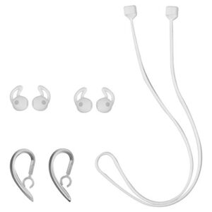 timekettle accessories for m2 language translator earbuds, including 1 pair of earhooks, 2 pairs of earmuffs, 1 anti-lost lanyard