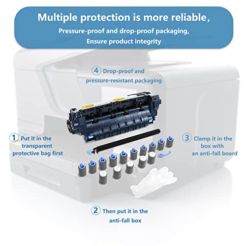 F2G76A (E6B67-67901, F2G76-67901) Fuser Maintenance Kit Compatible with HP Laserjet M604 / M605 / M606 (110V),Includes 1PC RM2-6308 Fuser,1PACK Transfer Roller & Tray 2-6 Rollers, Protective