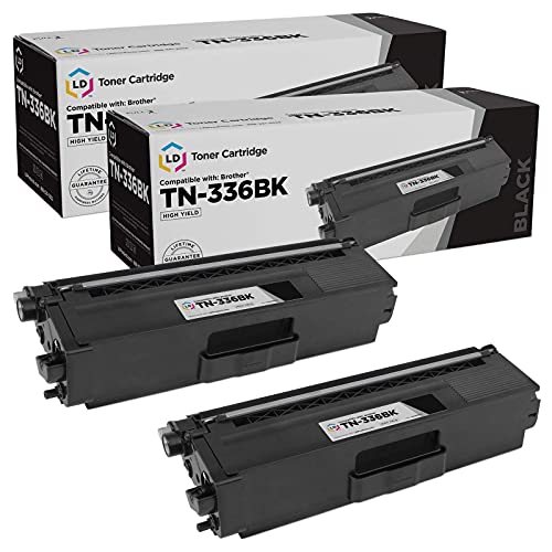 LD Products Compatible Toner Cartridge Replacement for Brother TN336BK High Yield (Black, 2-Pack) for HL & MFC Multifunction: HL-L8250CDN, HL-L8350CDW, HL-L8350CDWT, MFC-L8600CDW &MFC-L8850CDW