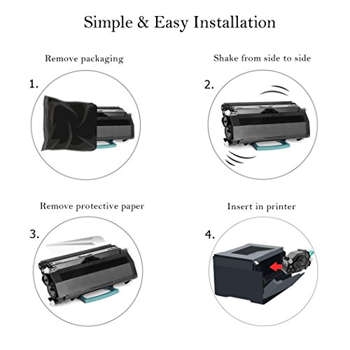 Cartlee 1 Black Remanufactured High Yield Laser Toner Cartridge Premium Replacement for Dell 2330, 2330D, 2330DN, 2350, 2350D, 2350DN 330-2650 Printers PK941 Ink Fits with PK496 PK937 DN