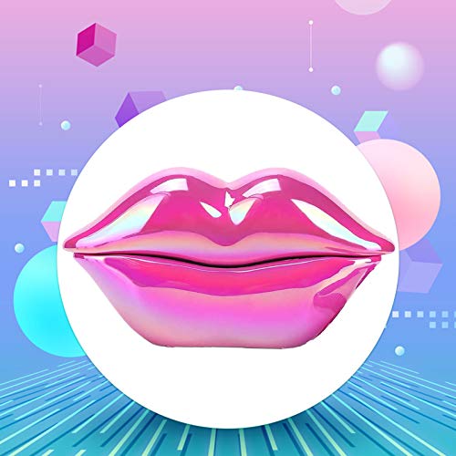 CHENJIEUS Lip Telephone, Advanced Home Telephone, Interesting Mouth Lip-Shaped Telephone, Electroplating Wire Phone Home Decoration, for Families House Phone (Electroplating Rose red)