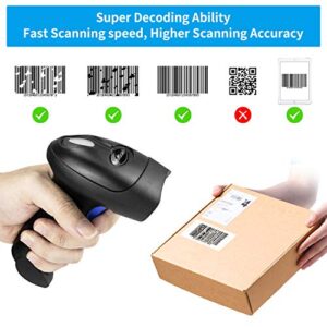 NetumScan Handheld USB 1D Barcode Scanner with Stand, Wired CCD Bar Code Reader for POS System Sensing, Store, Supermarket, Warehouse