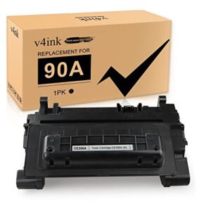v4ink compatible ce390a toner cartridge replacement for hp 90a ce390a cc364a work with laserjet enterprise 600 m601 m602 m603 series, m4555 series, p4014 p4015 p4515 series, 1-pack