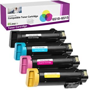 limeink compatible toner cartridge replacement for xerox 6515 for xerox phaser 6510 toner for xerox workcentre 6515 106r03480 106r03478 for xerox 6515 black toner black and color combo 4 pack