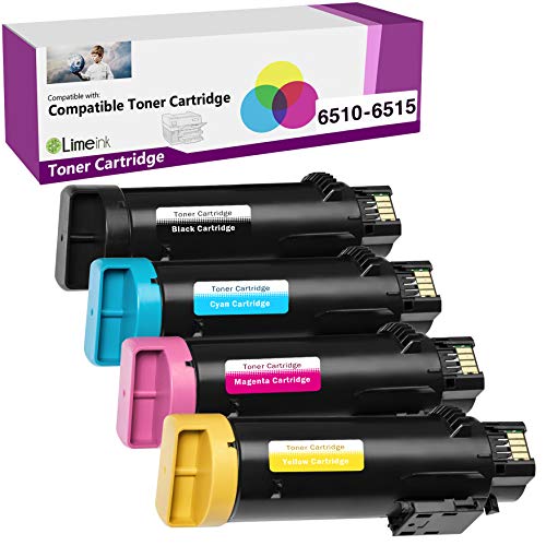 Limeink Compatible Toner Cartridge Replacement for Xerox 6515 for Xerox Phaser 6510 Toner for Xerox Workcentre 6515 106r03480 106r03478 for Xerox 6515 Black Toner Black and Color Combo 4 Pack