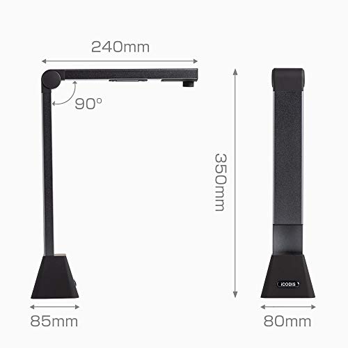 iCODIS Document Camera & Overhead Scanner X3: Portable 8MP High Definition Capture Size A3 Multi-Language OCR USB Doc Cam for Teachers Online Teaching & Students Distance Learning