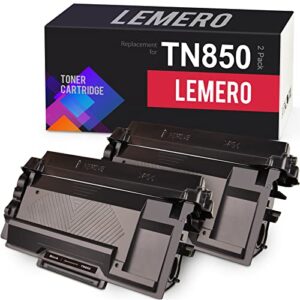 lemero tn850 compatible toner cartridge replacement for brother tn 850 tn-850 tn820 high yield for brother mfc-l5850dw hl-l6200dw hl-l6200dwt mfc-l5700dw hl-l5000d mfc-l5800dw printer (2 black)