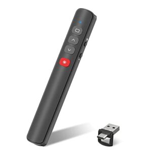 towlup presentation clicker, 2 in 1 usb type c powerpoint clicker with laser pointer, wireless presentation remote slide clicker for mac, computer, laptop, smart board – battery operated