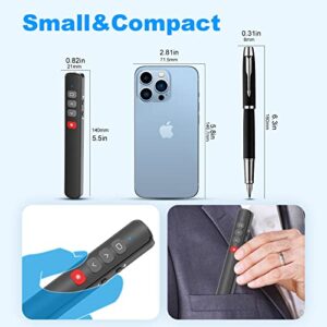 Towlup Presentation Clicker, 2 in 1 USB Type C Powerpoint Clicker with Laser Pointer, Wireless Presentation Remote Slide Clicker for Mac, Computer, Laptop, Smart Board - Battery Operated