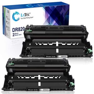 lxtek compatible drum unit replacement for brother dr820 dr-820 hl-l6200dw hl-l6200dwt printer tray (2 black, super-high yield 60,000 pages)