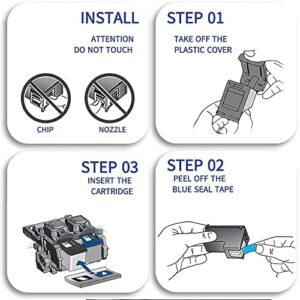 245XL246XL Ink Cartridge Replacement for Canon Ink Cartridge 245 and 246 PG-245 244 PG-243 Compatible with Canon Printer MG2525 MG2420 MG2920 MG3020 mx490 MX492 TR4520 TS3120 TS202 (1Black1Color)