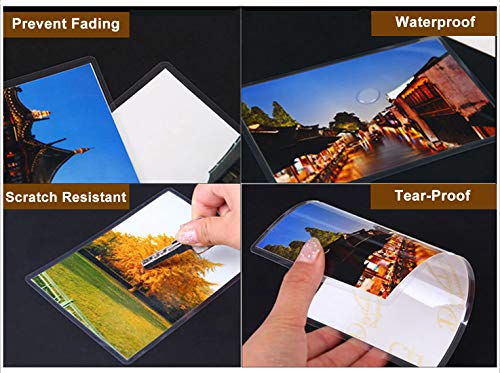 Halcent 4"x6" Thermal Laminating Pouches, 3 mil Thermal Laminator Pouches Sheets for Sealed Photo Card Documents, Glossy Laminate Pouch 100-Pack(4.3" x 6.3")