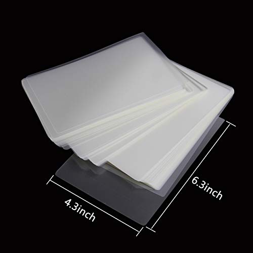 Halcent 4"x6" Thermal Laminating Pouches, 3 mil Thermal Laminator Pouches Sheets for Sealed Photo Card Documents, Glossy Laminate Pouch 100-Pack(4.3" x 6.3")