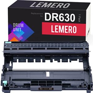 lemero compatible drum unit replacement for brother dr630 dr-630 dr 630 to use with mfc-l2700dw mfc-l2740dw mfc-l2685dw dcp-l2540dw hl-l2380dw hl-l2300d hl-l2340dw (1 pack)
