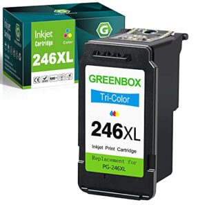greenbox remanufactured ink cartridge replacement for canon cl-246xl 246xl 246 xl for canon pixma mg2520 mg2920 mg2922 mg2420 mg2522 mg3022 mg2555 mx492 ts302 tr4520(1 tri-color)