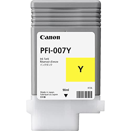 Canon 90ml Dye Ink Tank Bundle for imagePROGRAF iPF670E Printer, Consists of PFI007BK Black, PFI007C Cyan, PFI007M Magenta, PFI007MBK Matte Black, PFI-007Y Yellow