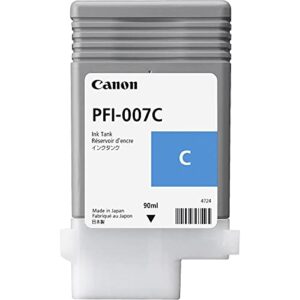 Canon 90ml Dye Ink Tank Bundle for imagePROGRAF iPF670E Printer, Consists of PFI007BK Black, PFI007C Cyan, PFI007M Magenta, PFI007MBK Matte Black, PFI-007Y Yellow