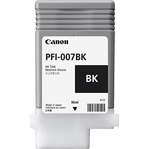 Canon 90ml Dye Ink Tank Bundle for imagePROGRAF iPF670E Printer, Consists of PFI007BK Black, PFI007C Cyan, PFI007M Magenta, PFI007MBK Matte Black, PFI-007Y Yellow