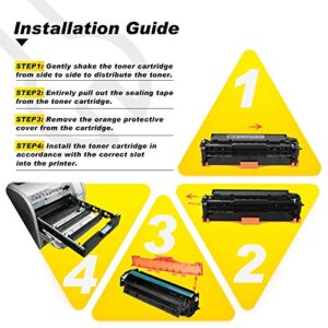 v4ink Remanufactured Toner Cartridge Replacement for HP 305X 305A CE410X CE410A Toner High Yield Black Ink for HP Pro 400 MFP M475dn M475dw M451nw M451dn M451dw PRO 300 M375nw M351 Printer