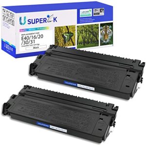 superink 2 pack compatible for canon e40/e30/e31/e16/e20 (1491a002aa) black toner cartridge for pc-170 pc-940 pc-795 pc-950 pc-745 pc-980 copy machines printers