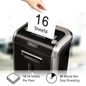 Fellowes Powershred 79Ci 16 Sheet Cross Cut Paper Shredder for The Small or Home Office with 100 Percent Jam Proof, SafeSense and Silent Shred